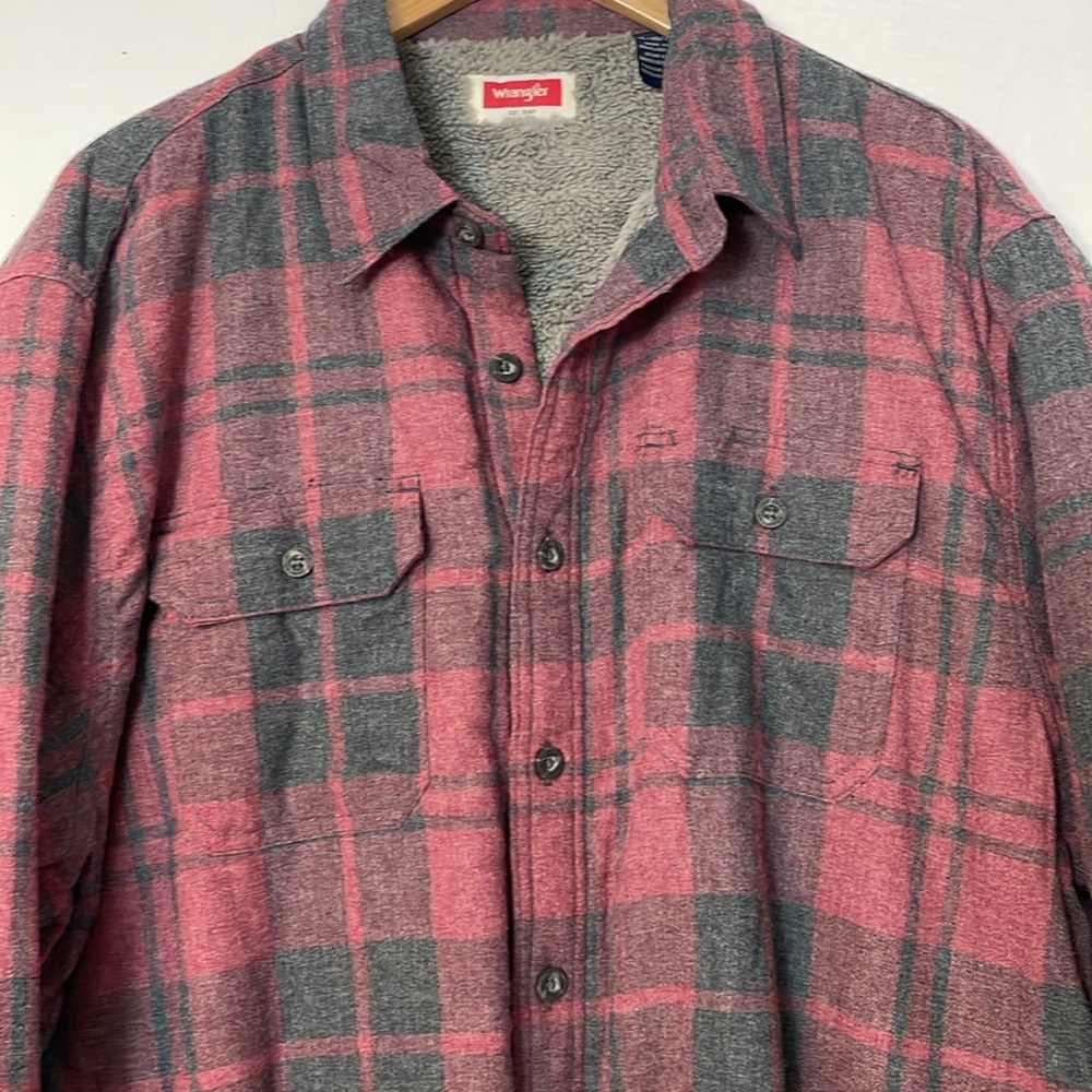 Wrangler Sherpa Lined Flannel Jacket, men’s XL - Picture 2 of 9
